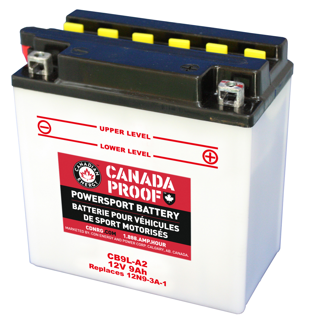 Canada Proof CB9L-A2 official front-facing battery photo