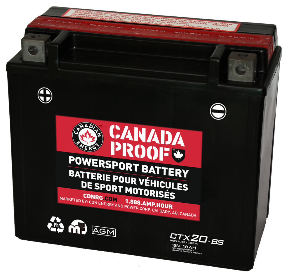 Canada Proof CTX20-BS official front-facing battery photo
