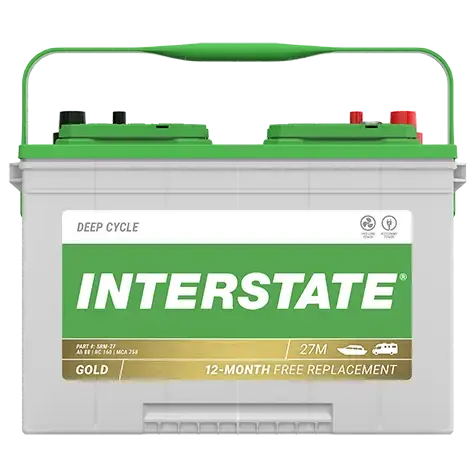 Interstate SRM-27 battery front view