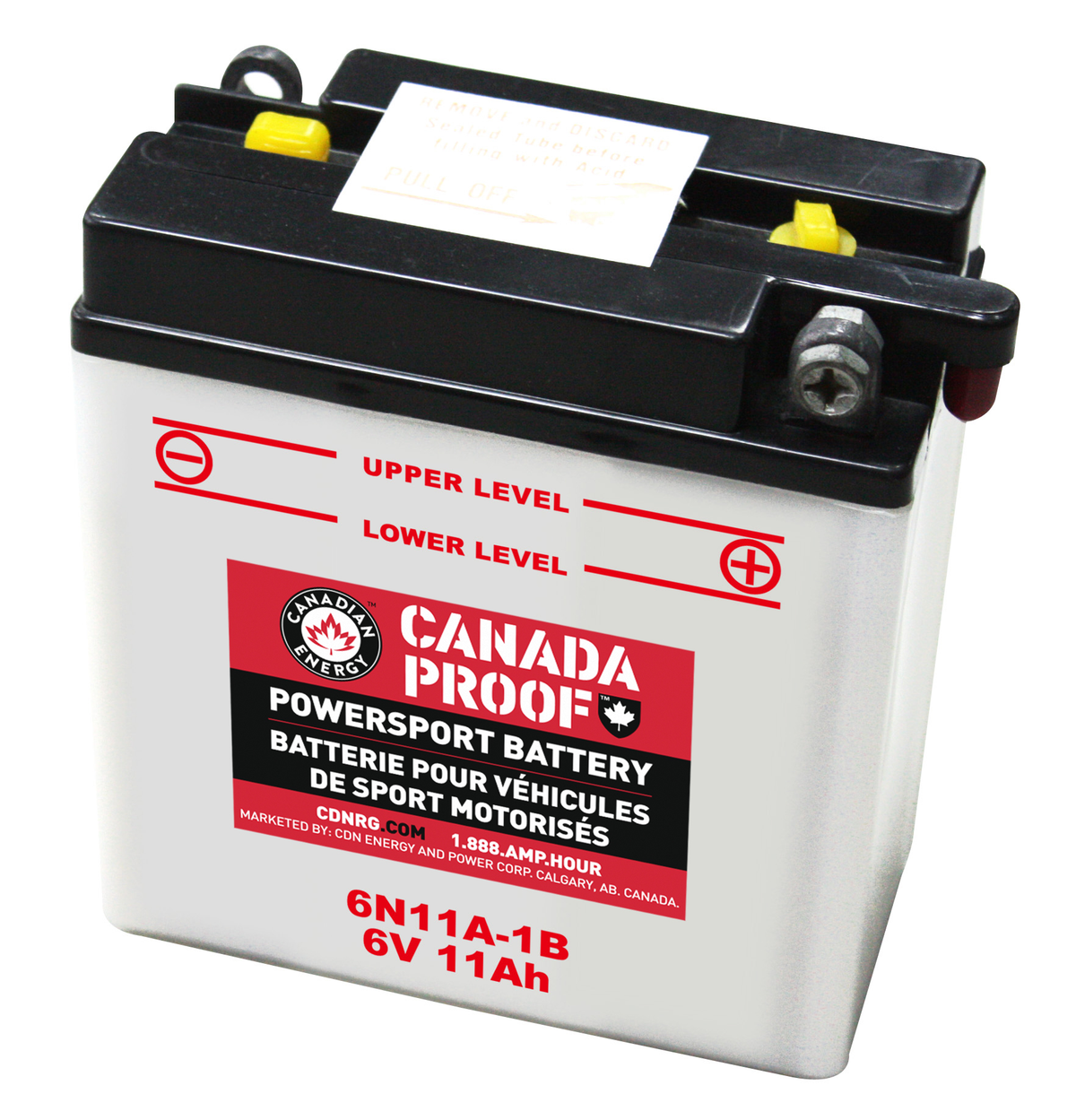 Canada Proof 6N11A-1B official front-facing battery photo