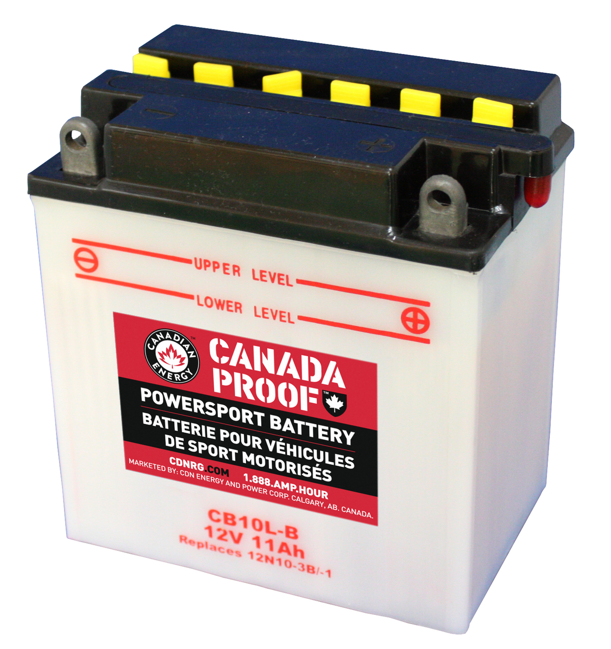 Canada Proof CB10L-B official front-facing battery photo
