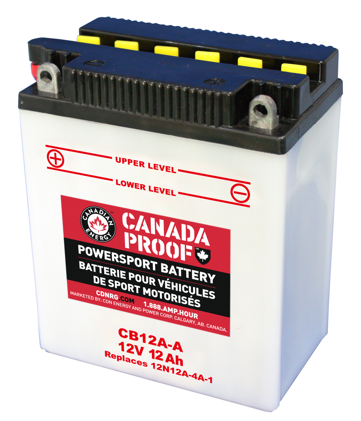 Canada Proof CB12A-A official front-facing battery photo