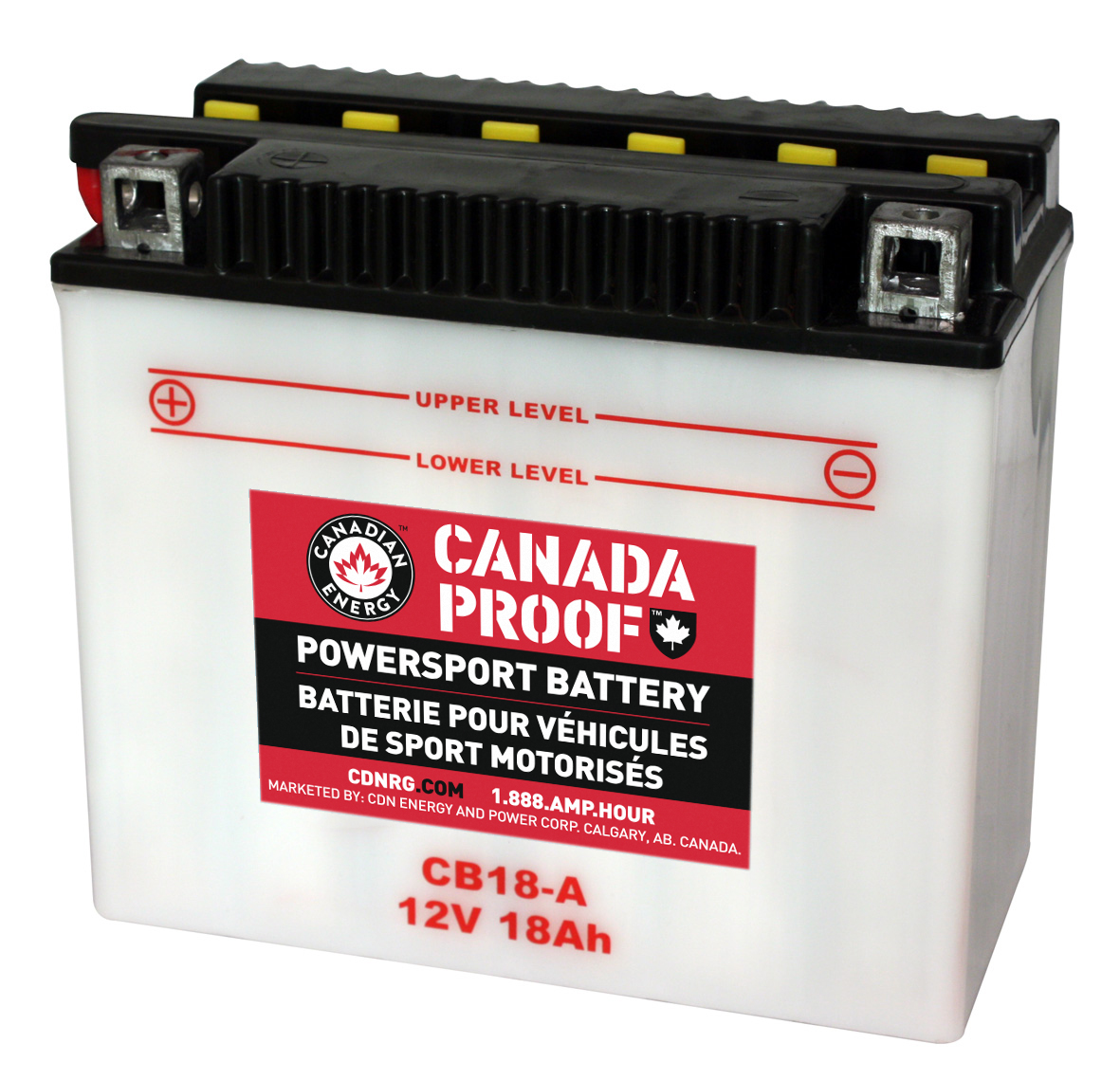 Canada Proof CB18-A official front-facing battery photo