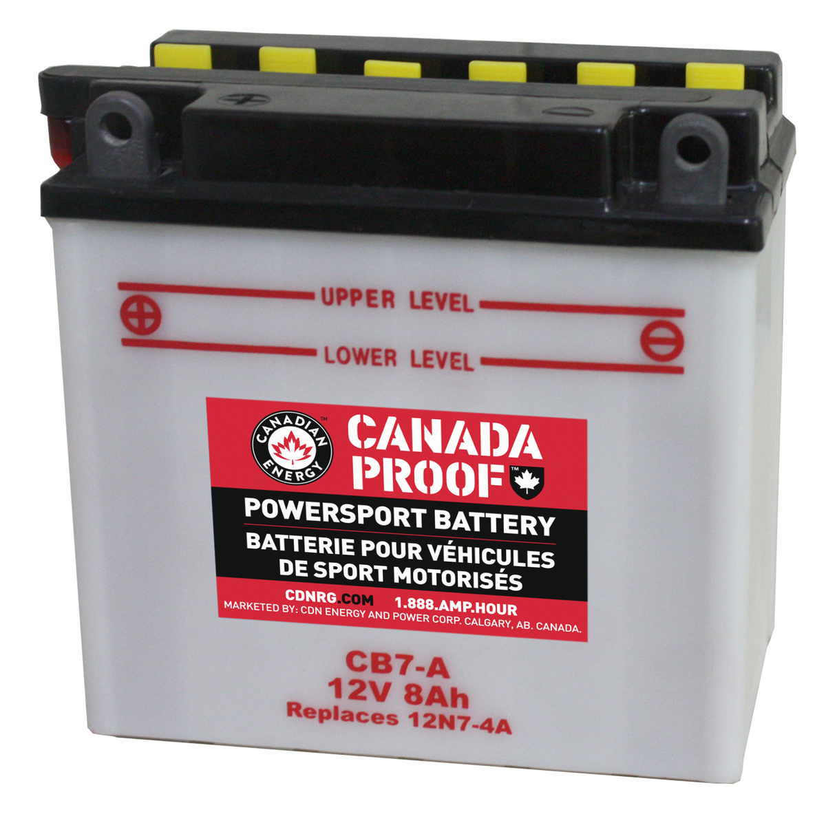 Canada Proof CB7-A official front-facing battery photo