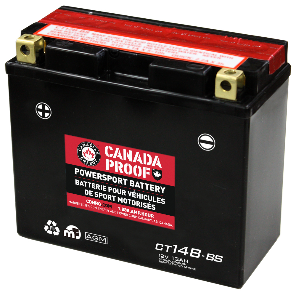 Canada Proof CT14B-BS official front-facing battery photo