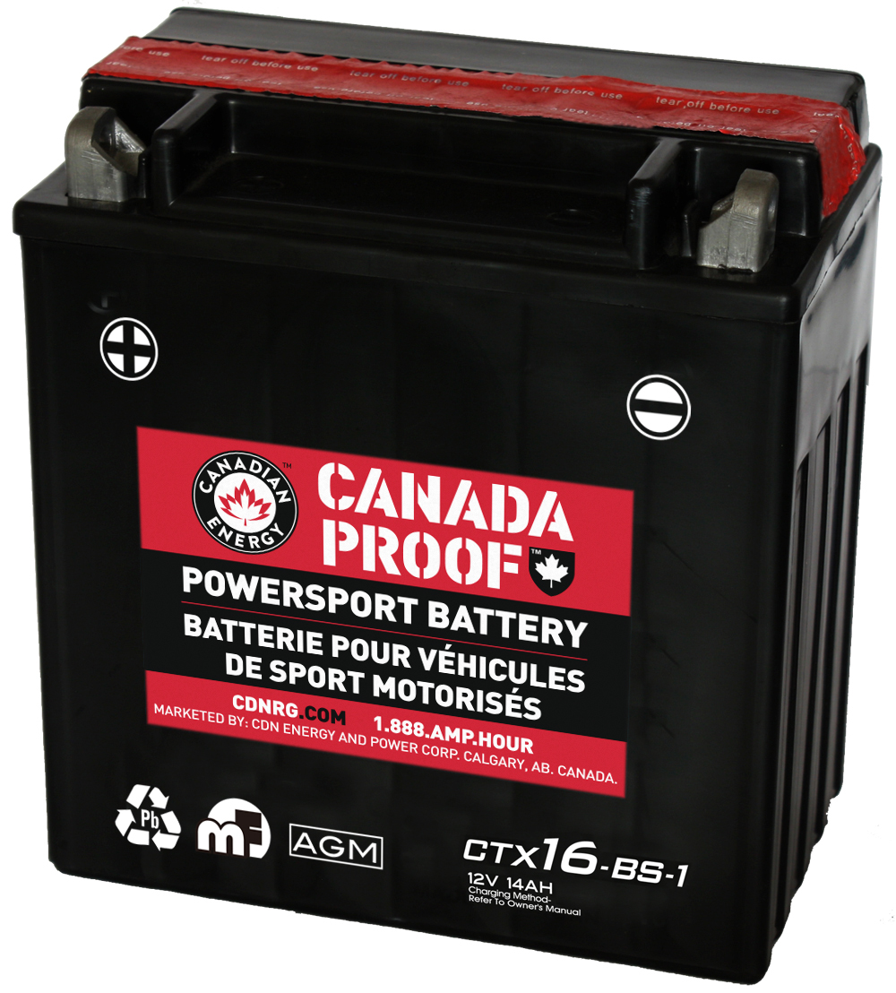 Canada Proof CTX16-BS-1 official front-facing battery photo