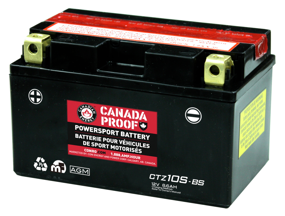 Canada Proof CTZ10S-BS official front-facing battery photo