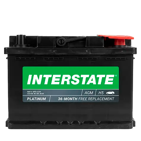 Interstate MTX-47/H5 battery — front view