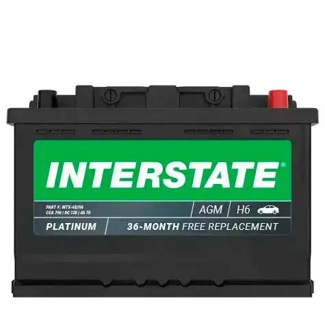 Interstate MTX-48/H6 battery — front view