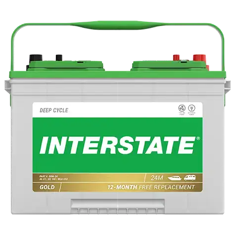 Interstate SRM-24 battery front view